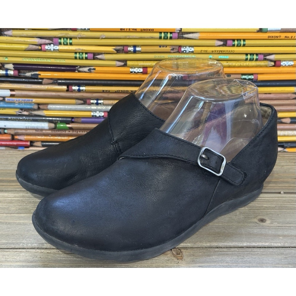 Dansko Marisa Nubuck Wedge Shoes Black Comfort Women's 6.5 / 37